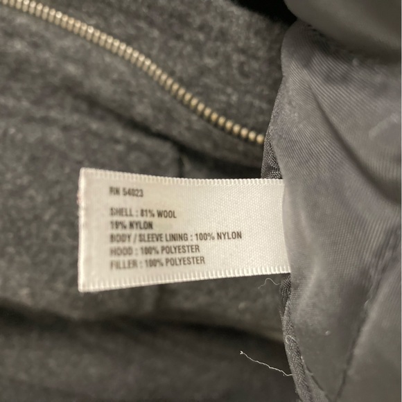 Gap Black Wool Military Zip Coat - Picture 5 of 5